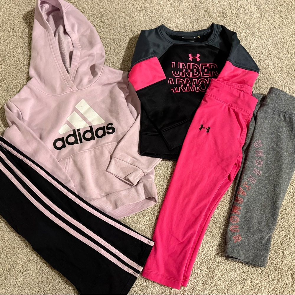 Adidas & Under Armour sweatshirt 3T sets.